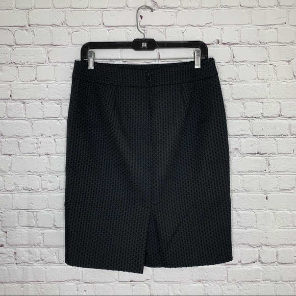 Ann Taylor Womens Factory Black Dotted Textured Pencil Skirt Size 6 - Picture 5 of 7